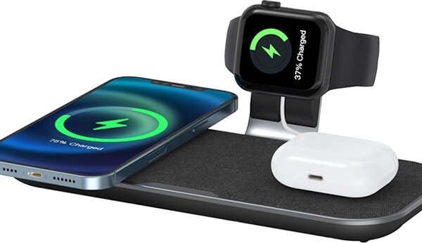 WiWU Power Air 3 in 1 Desktop Wireless Charger Mobile Phone Stand 15W